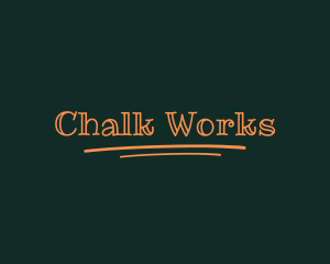 Kid Chalk Writing logo design