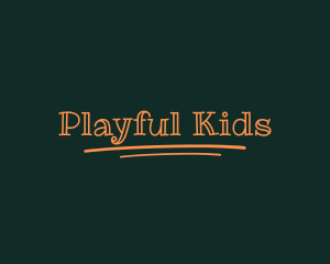 Kid Chalk Writing logo design