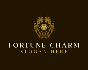 Fortune Telling Hand Eye logo design