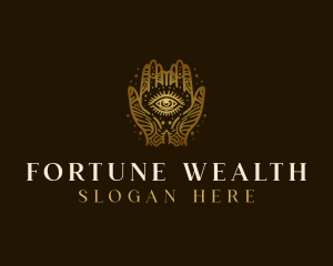 Fortune Telling Hand Eye logo design