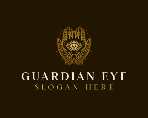 Fortune Telling Hand Eye logo design