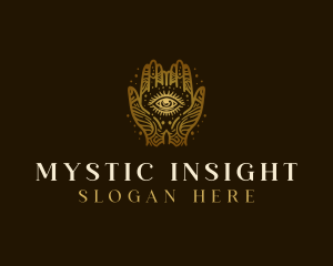 Fortune Telling Hand Eye logo design