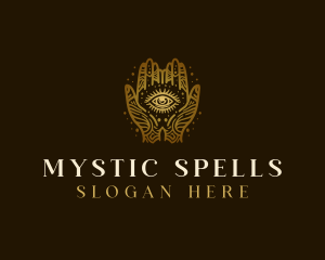 Fortune Telling Hand Eye logo design