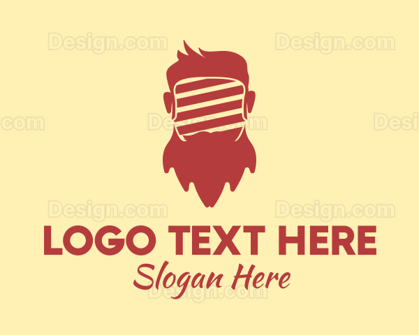 Hipster Guy Beard Logo