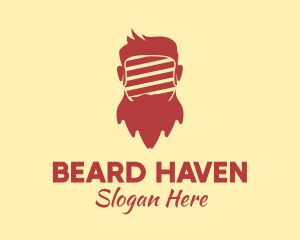 Hipster Guy Beard logo design