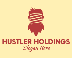 Hipster Guy Beard logo design