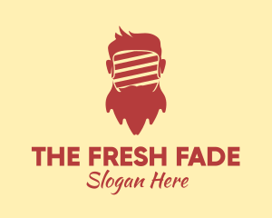 Hipster Guy Beard logo design