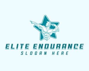 Muscle Gym Bodybuilder logo design