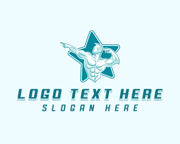 Bodybuilding logo example 3