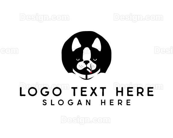 Cool Dog Smoking Logo