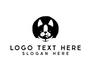 Cool Dog Smoking Logo