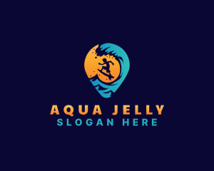 Surf Vacation Wave logo design