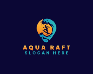 Surf Vacation Wave logo design