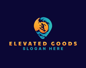 Surf Vacation Wave logo design