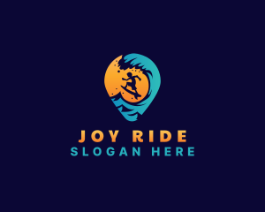 Surf Vacation Wave logo design