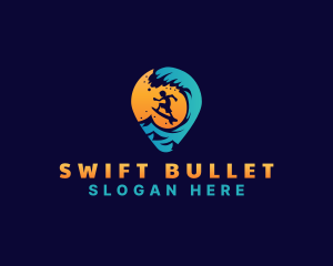 Surf Vacation Wave logo design