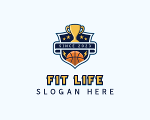 Basketball Trophy Champion logo design