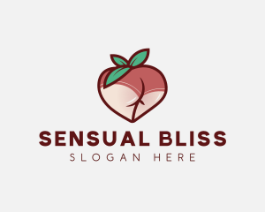 Peach Butt Fruit logo design