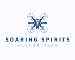 Surveillance Drone Flying logo