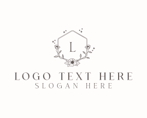 Flower Wreath Frame Logo