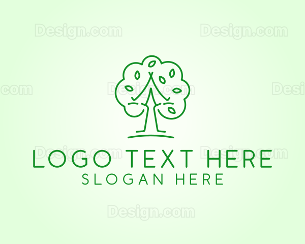 Leafy Wellness Tree Logo