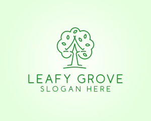 Leafy Wellness Tree  logo design