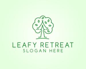 Leafy Wellness Tree  logo design