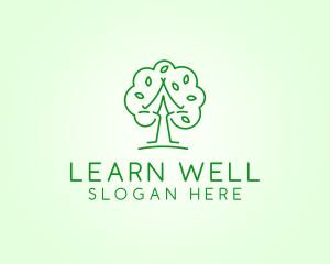 Leafy Wellness Tree  logo design