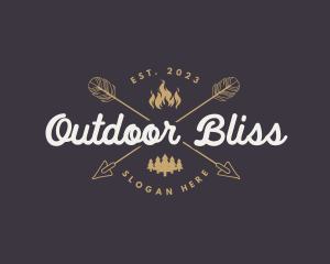 Camping Adventure Badge logo design