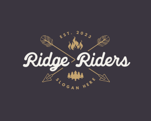 Camping Adventure Badge logo design