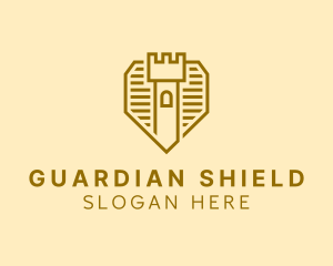 Castle Tower Shield logo design