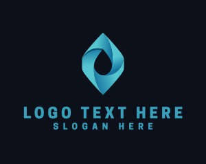 Abstract Water Droplet logo