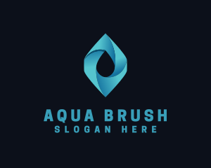 Abstract Water Droplet logo design