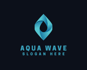 Abstract Water Droplet logo design