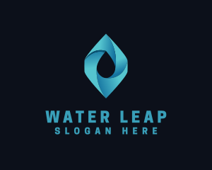 Abstract Water Droplet logo design