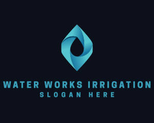 Abstract Water Droplet logo design