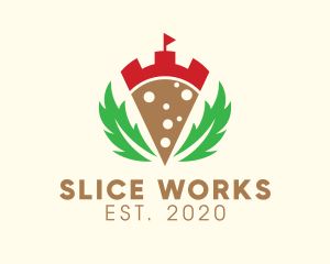 Pizzeria Pizza Slice logo design