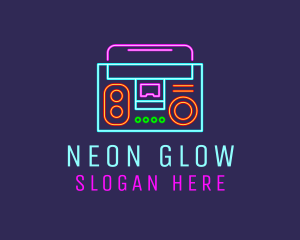 Neon Music Stereo Boombox logo