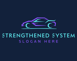 Geometric  Sports Car  logo design