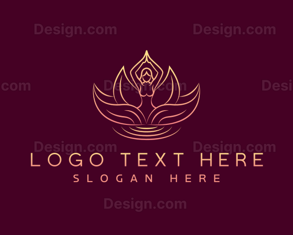 Woman Lotus Meditation Logo