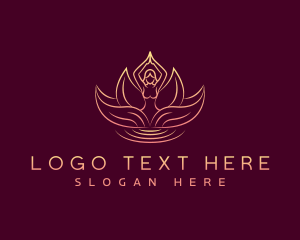 Woman Lotus Meditation logo