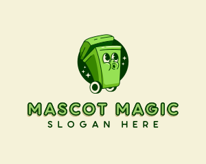 Garbage Trash Bin logo design