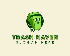 Garbage Trash Bin logo design