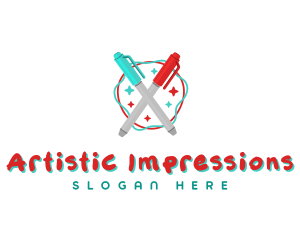 Scribble Marker Pen logo design