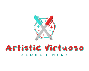 Scribble Marker Pen logo design