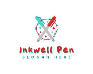 Scribble Marker Pen logo design