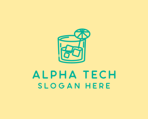 Tropical Cocktail Drink  logo design