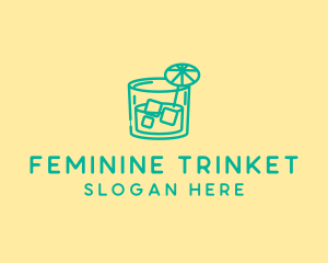 Tropical Cocktail Drink  logo design