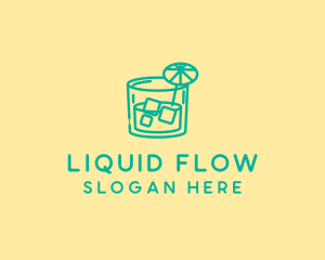 Tropical Cocktail Drink  logo design