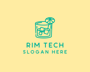 Tropical Cocktail Drink  logo design